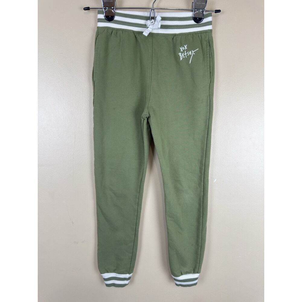 Betsey Johnson Active XOX Betsey Girls Green Joggers Sweatpants Size 7